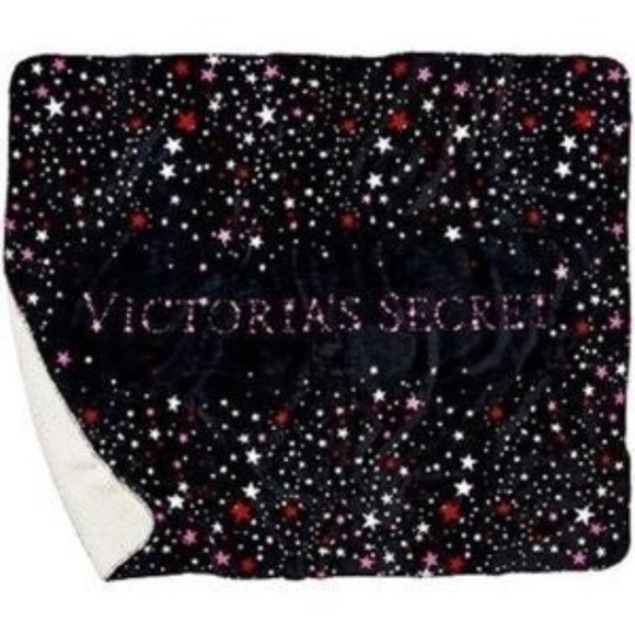 Victoria Secret Sherpa Stars Blanket NWT 50x60 - Picture 3 of 4